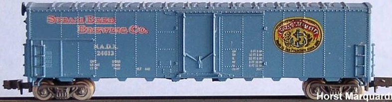 N Scale - Con-Cor - 1675A - Reefer, 50 Foot, Mechanical - Anchor Steam Beer - 24613