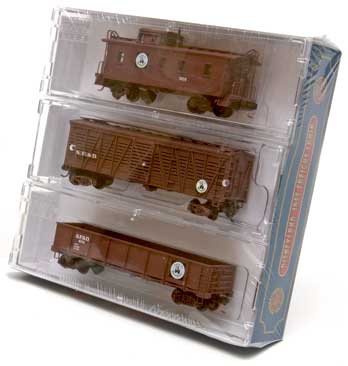 N Scale - RailSmith - RETLAW2 - Rolling Stock, Gondola, Stock Car, Caboose - Carolwood Pacific - Disneyland 1955 Freight Set