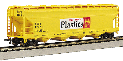 N Scale - Bachmann - 70584 - Covered Hopper, 4-Bay, ACF Centerflow - Shell Chemical - 6703