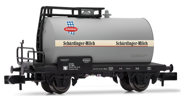 N Scale - Arnold - 3671 - Tank Car, No Dome, 2-Axle - Schärdinger - 23812742101-4
