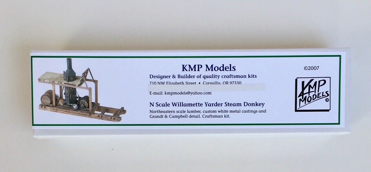 N Scale - KMP Models - N-Yarder Donkey - Structure,Industrial,Yarder Steam Donkey - Industrial Structures