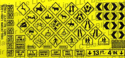N Scale - Blair Line - 005 - Signs, Warning - Railroad Structures