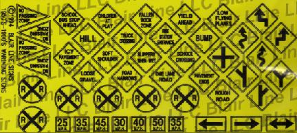 N Scale - Blair Line - 006 - Signs, Warning - Railroad Structures