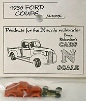 N Scale - Bruce Richardson - 10136 - Vehicle, Ford, Coupe - Painted/Unlettered