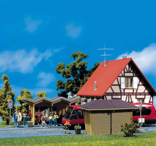 N Scale - Faller - 272534 - Structure, Bus Stop Shelter - Residential Structures