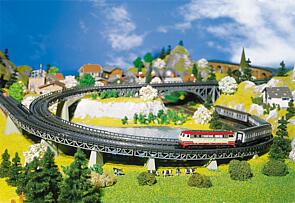 N Scale - Faller - 222542 - Track Bed, Single, Curved - Railroad Structures