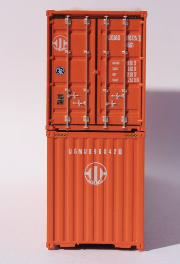 N Scale - Jacksonville Terminal - 405159 - Container, 40 Foot, Hi-Cube - Uniglory - 2-Pack