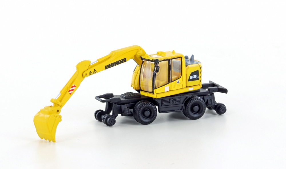 N Scale - Lemke - LC4250 - Truck, Liebherr, Compact Wheeled Excavator - Painted/Lettered - Compact Wheeled Excavator with Backhoe