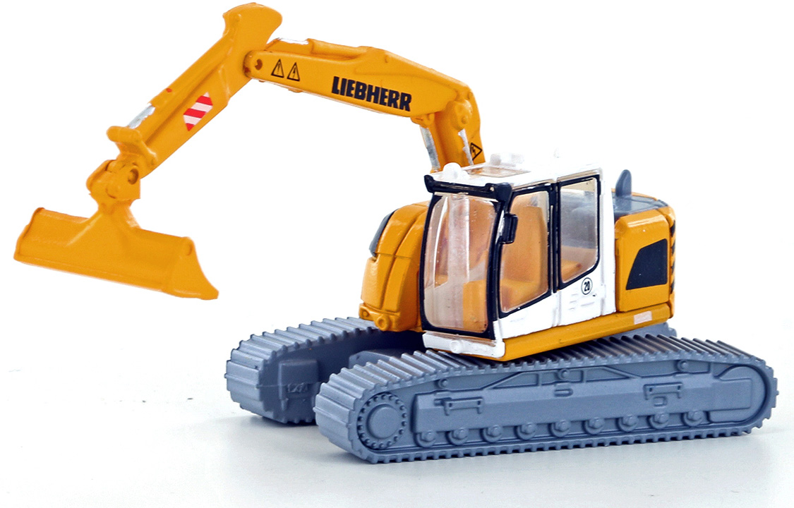 N Scale - Lemke - LC4254 - Truck, Liebherr, Compact Track Excavator - Painted/Lettered - Chain Excavator with Bucket