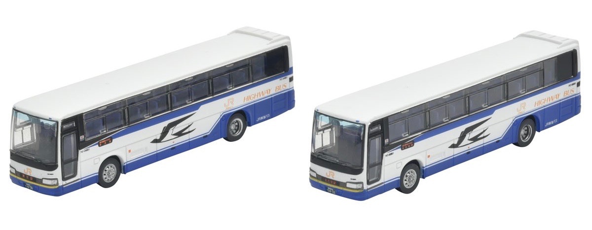 N Scale - Tomytec - 313175 - Vehicle, Bus, Japanese Prototype - Painted/Lettered - 2-Pack