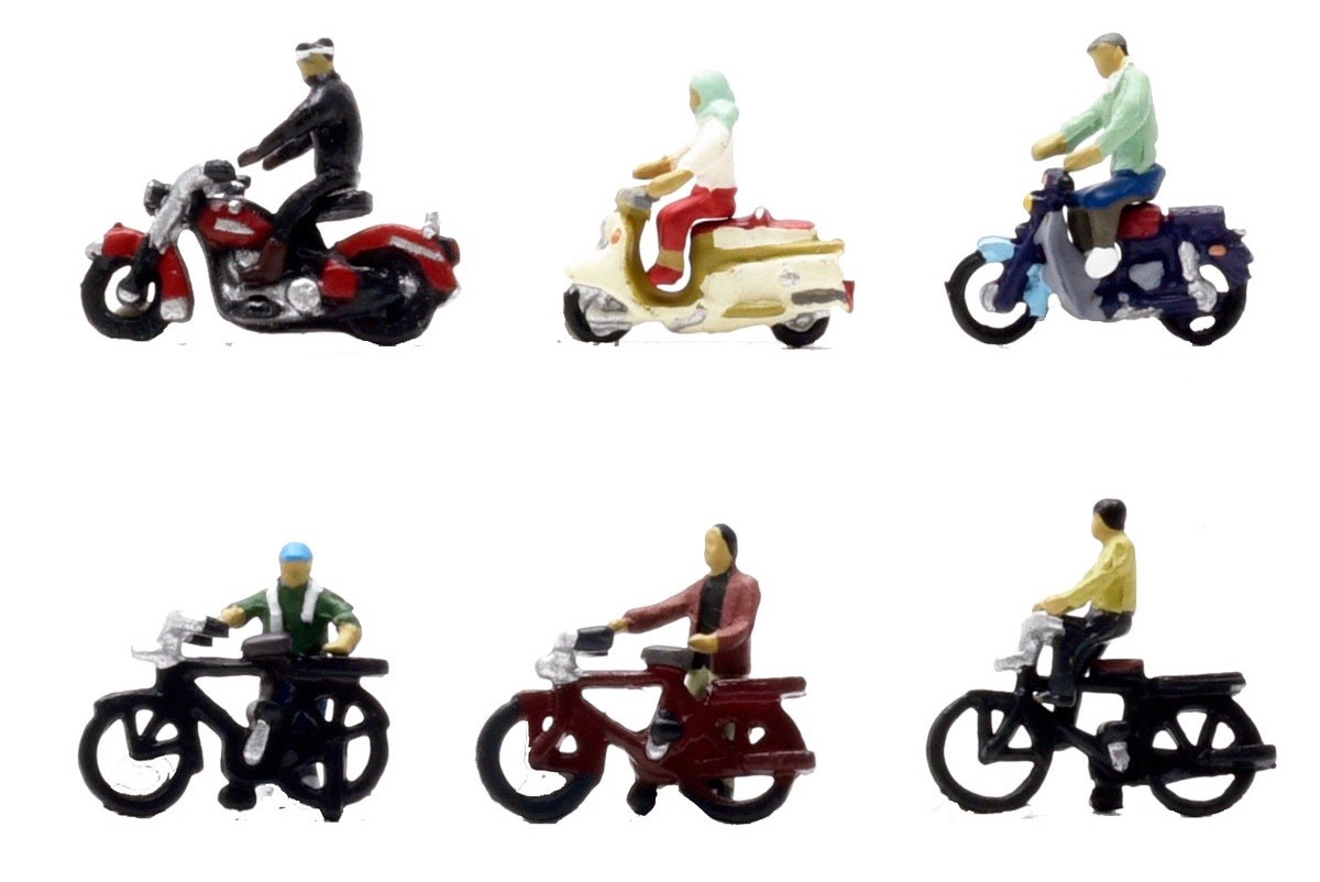 N Scale - Tomytec - 116-2 - Scenery, Bicycle, Mopeds - Scenery - 6-Pack