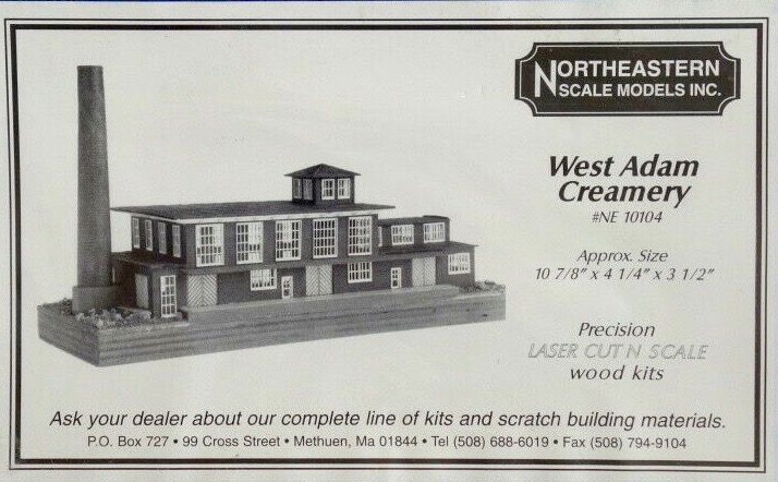 N Scale - NorthEastern Scale Models - 10104 - Structure, Commercial, Creamery - Commercial Structures