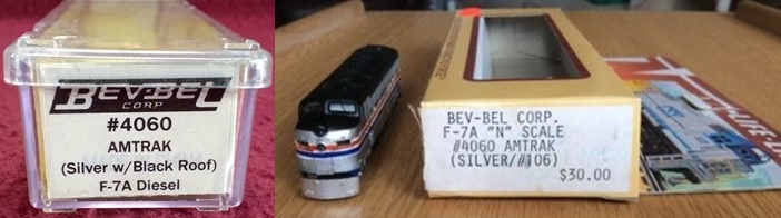 N Scale - Bev-Bel - 4060 - Locomotive, Diesel, EMD F7 - Amtrak - 106