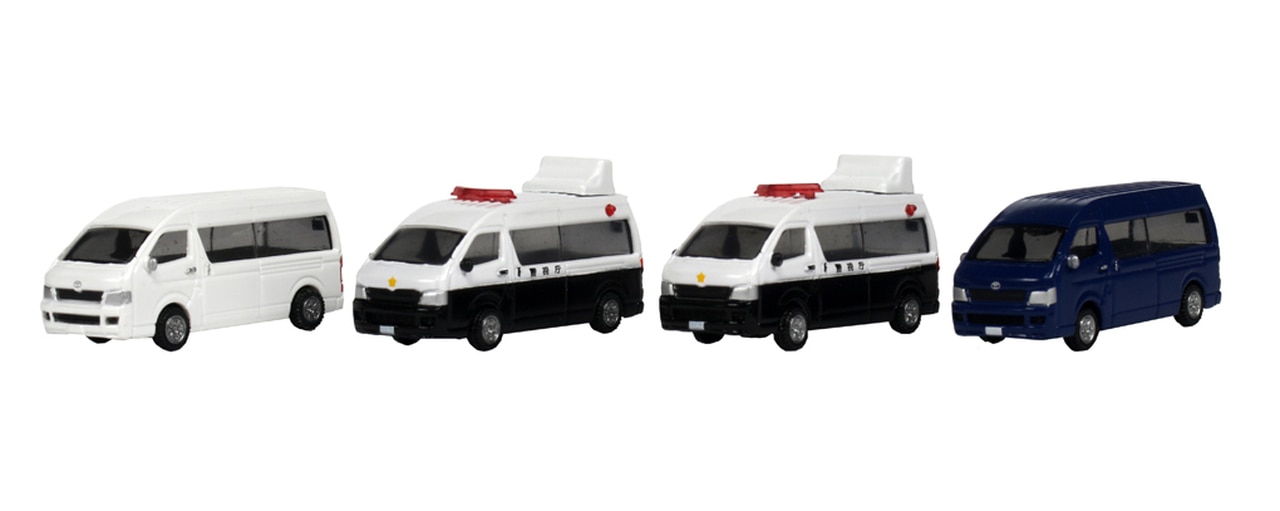 N Scale - Kato - 23-651A - Toyota Hiace - Police Dept - 4-Pack