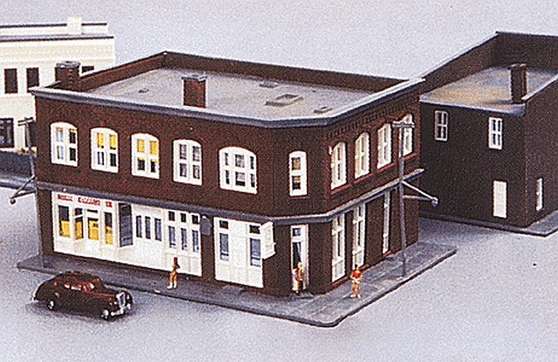 N Scale - Heljan - b603 - Structure, Commercial, Bank - Commercial Structures - Bank Block