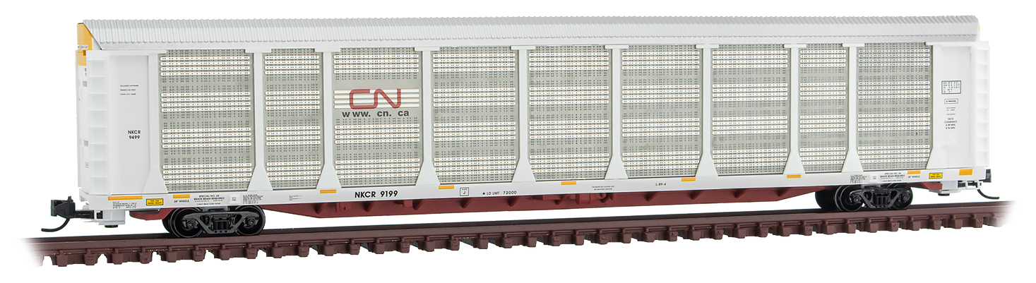 N Scale - Micro-Trains - 111 00 341 - Autorack, Enclosed, Tri-Level - Canadian National - 9199