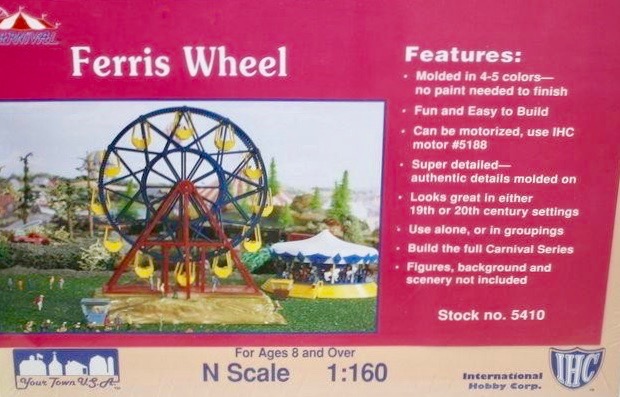 N Scale - IHC - 5410 - Structure, Carnival, Ferris Wheel - Painted/Unlettered