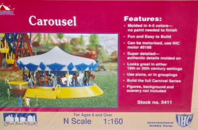 N Scale - IHC - 5411 - Structure, Carnival, Carousel - Painted/Unlettered