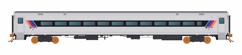 N Scale - Rapido Trains - 528043 - Passenger Train, Pullman, Comet Coach, Controllable Lights - New Jersey Transit