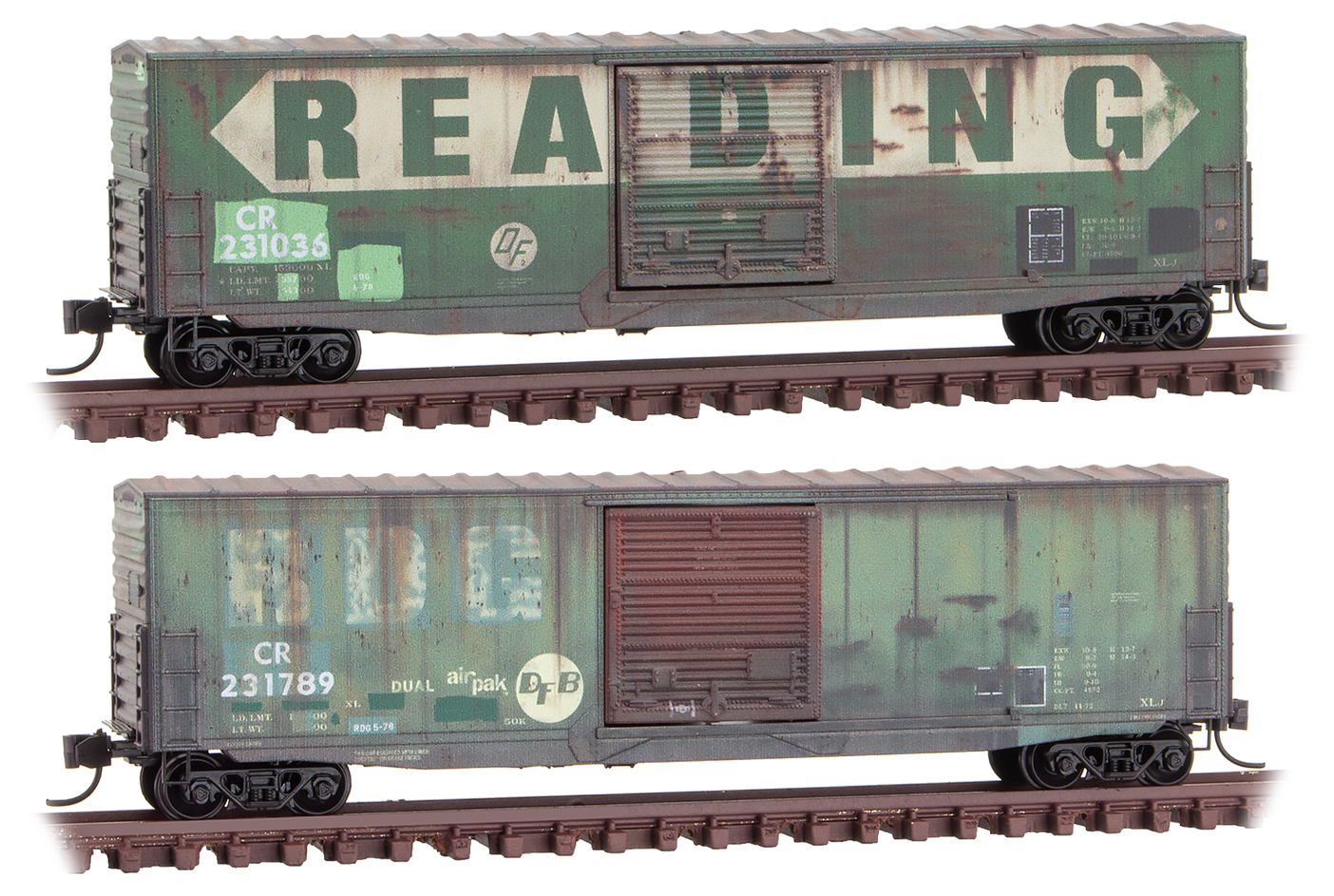 N Scale - Micro-Trains - 993 05 860 - Boxcar, 50 Foot, PS-1 - Conrail - 2-Pack