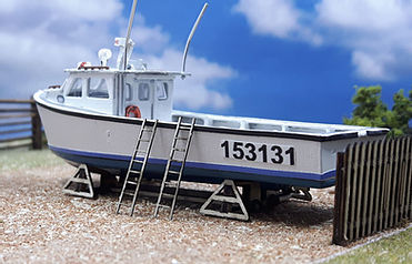 N Scale - Osborn Models - RRA-3124 - Lobster Boat, Hull - Undecorated - Northumberland Strait 45
