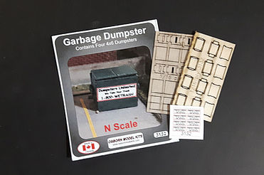 N Scale - Osborn Models - RRA-3132 - Accessories, Details, Dumpster - Undecorated - Garbage Dumpster
