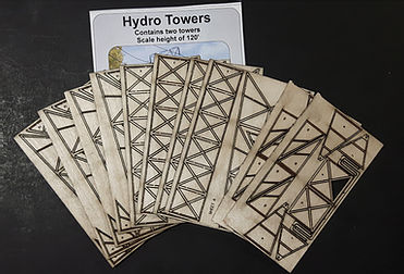 N Scale - Osborn Models - RRA-3080 - Accessories, Details, Hydro Towers - Undecorated - 120" Hydro Towers