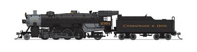 N Scale - Broadway Limited - 3986 - Locomotive, Steam, 2-8-2 Light Mikado - Chesapeake & Ohio - 2354