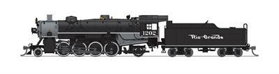 N Scale - Broadway Limited - 3989 - Locomotive, Steam, 2-8-2 Light Mikado - Rio Grande - 1209