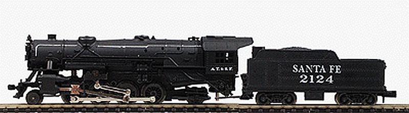 N Scale - Con-Cor - 0003-028223 - Locomotive, Steam, 2-8-2 Heavy Mikado - Santa Fe - 2124