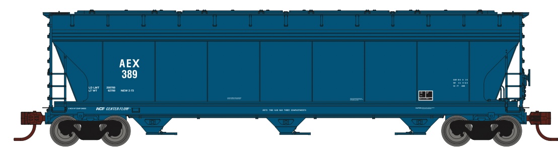 N Scale - Athearn - 8488 - Covered Hopper, 3-Bay, ACF 4600 - The Andersons - 389