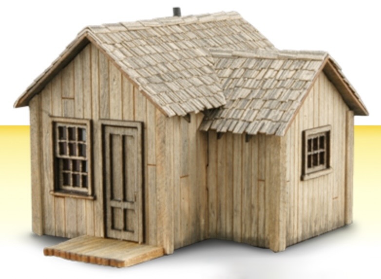 N Scale - Wild West Scale Model Builders - 125 - Structure, Residential, Cabin - Residential Structures
