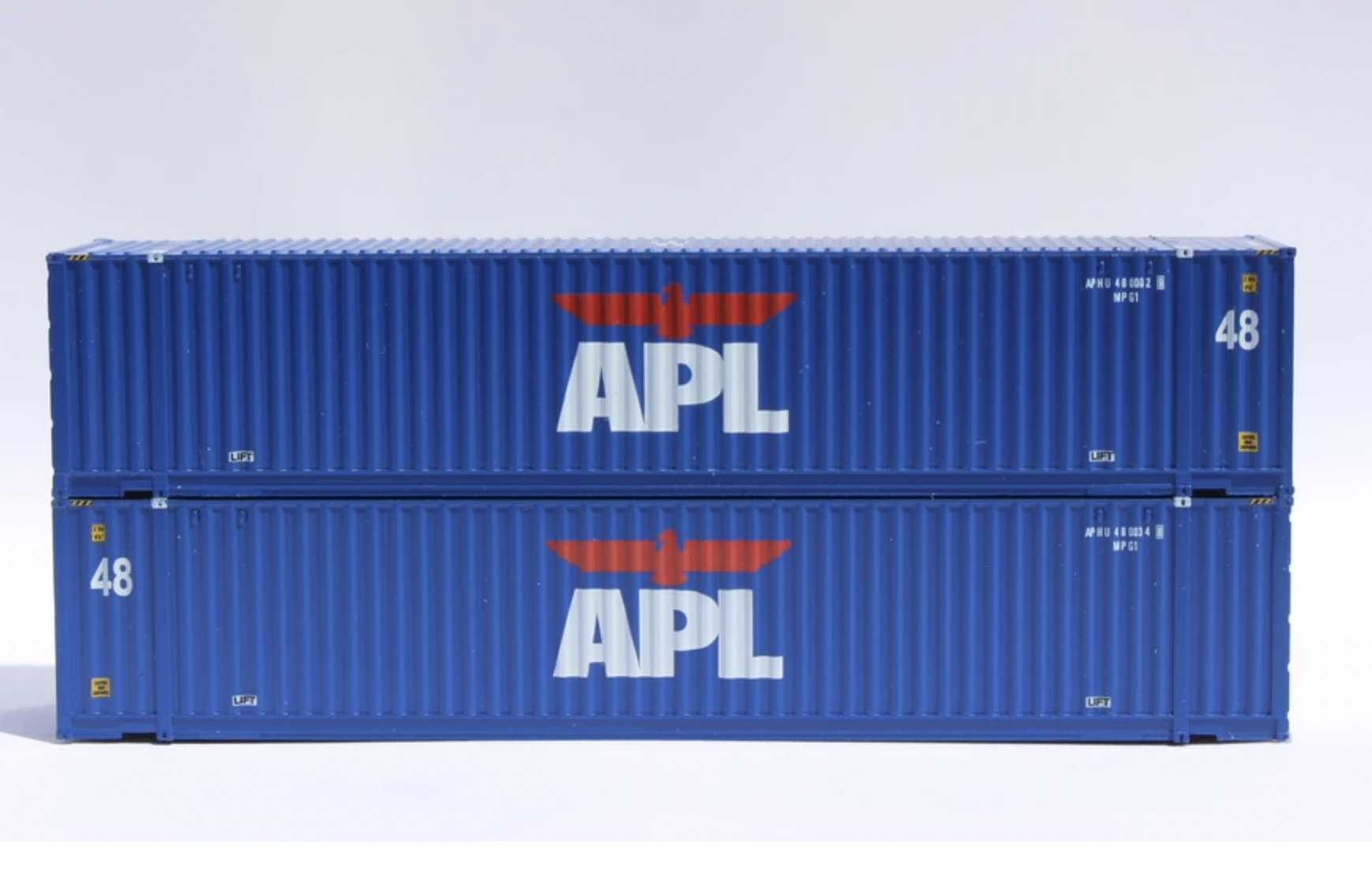 N Scale - Jacksonville Terminal - 485004 - Container, 48 Foot - APL Logistics - 2-Pack