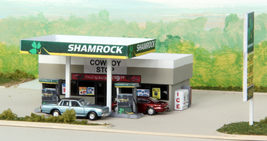 N Scale - Summit Customcuts - SC-002 - Structure, Building, Commercial, Gas Station - Commercial Structures