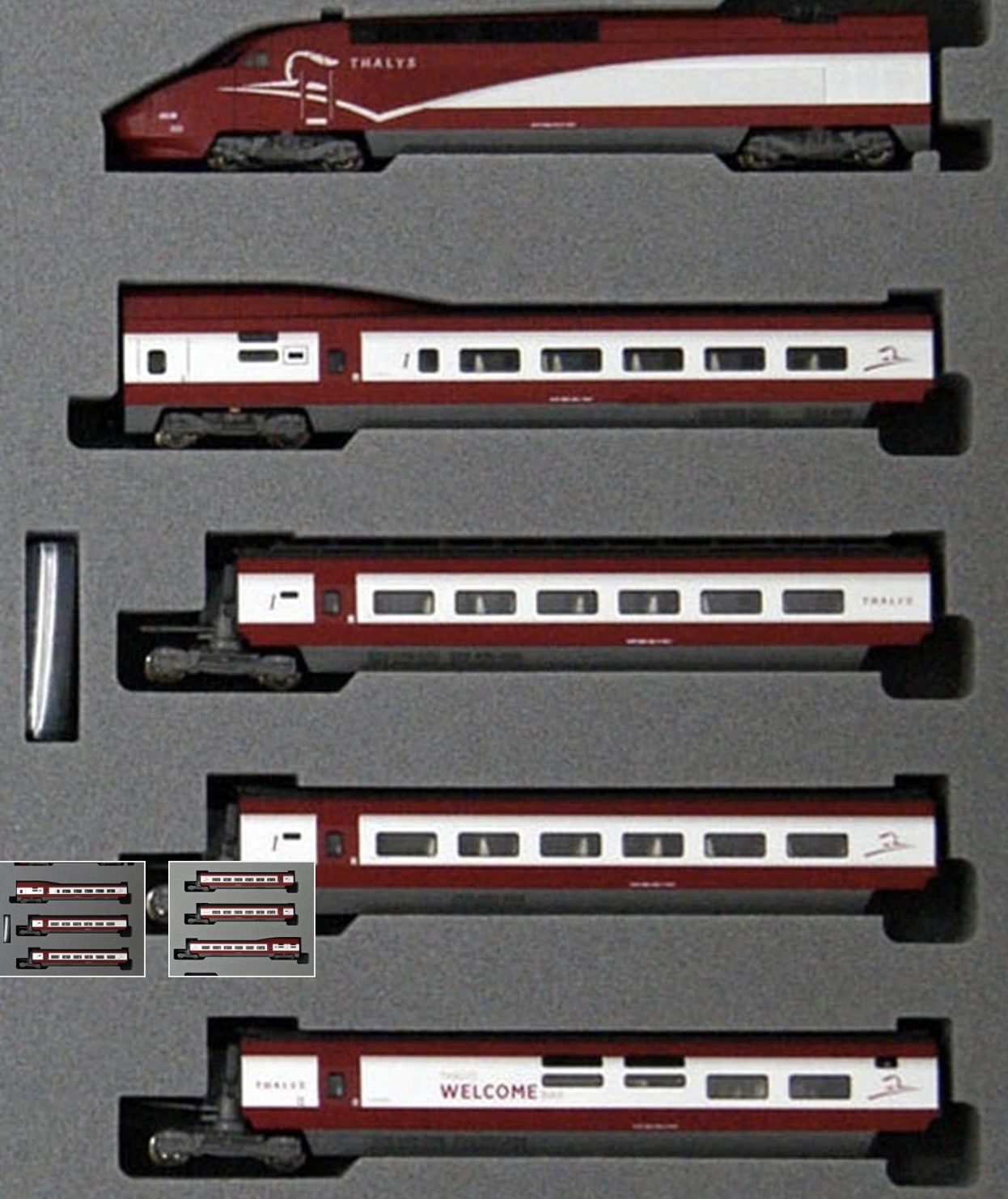 N Scale - Kato Lemke - 10-1658 - Passenger Train, Electric, TGV,  Thalys PBKA - Thalys - 10-Pack