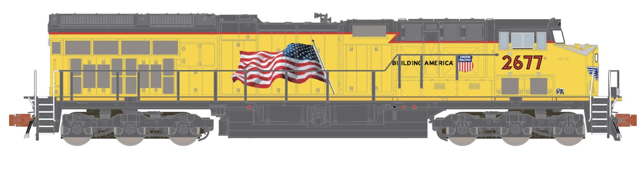 N Scale - ScaleTrains.com - SXT10992 - Locomotive, Diesel, GE C45AH - Union Pacific - 2677