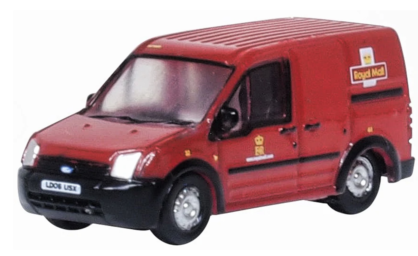 N Scale - Oxford Diecast - NFTC001 - Truck, Van, Ford Transit Connect - Royal Mail - LD06 USX