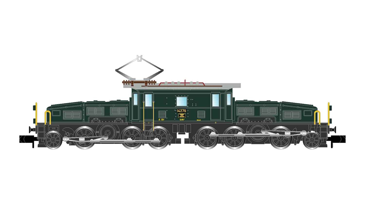 N Scale - Arnold - HN2433D - Locomotive, Electric, Crocodile - SBB CFF FFS - 14276