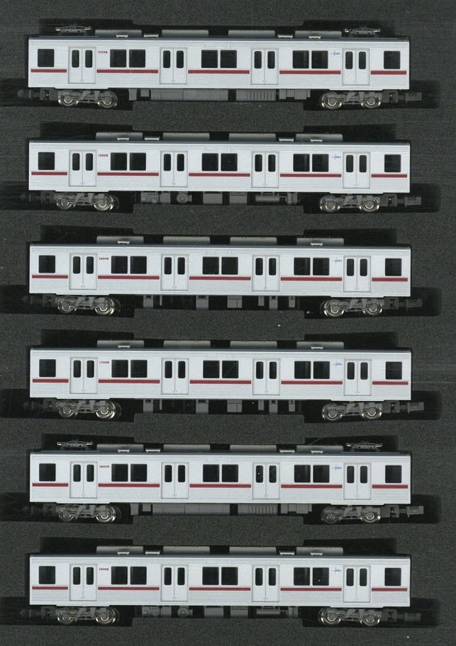 N Scale - Greenmax - 30456 - Passenger Car, Electric, Series 10000 - Tobu Railway - 6 Car Add-On Set