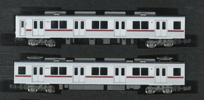 N Scale - Greenmax - 30458 - Passenger Car, Electric, Series 10000 - Tobu Railway - 2 Car Add-On Set