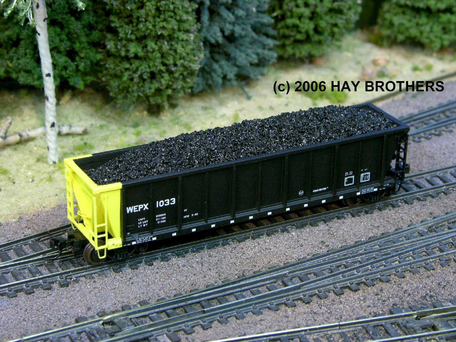 N Scale - Hay Bros - 7005-14 - Load, Coal - Painted/Unlettered - Flood Loaded Coal Load