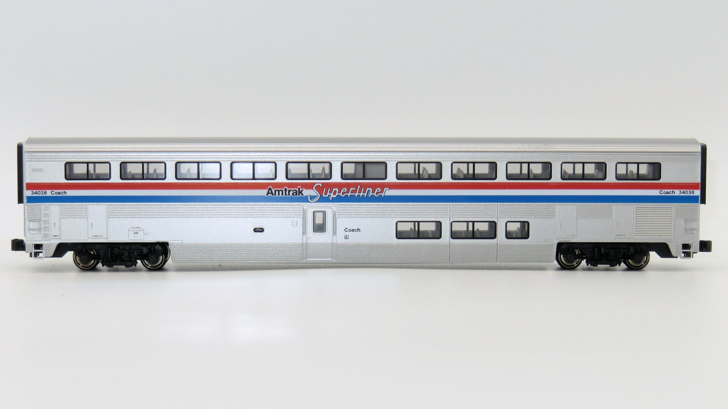 N Scale - Kato USA - 106-3502-B - Passenger Car, Lightweight, Amtrak Superliner - Amtrak - 34038