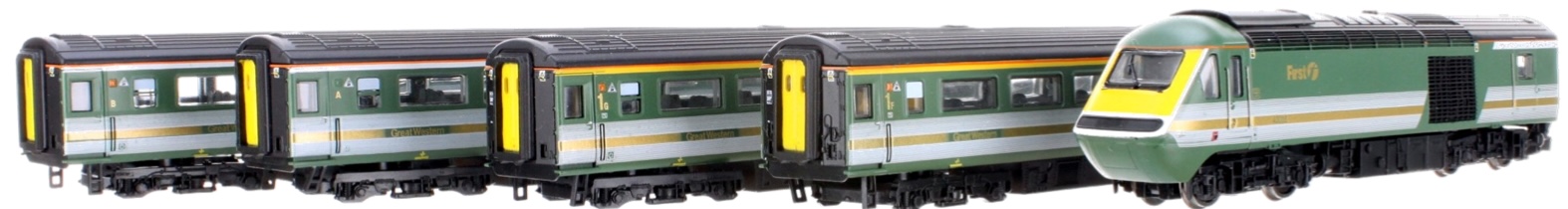 N Scale - Dapol - 2D-019-011 - Locomotive, Diesel, BR Class 43 (HST) - Great Western (TOC) - 43005 & 43009 + 2 coaches