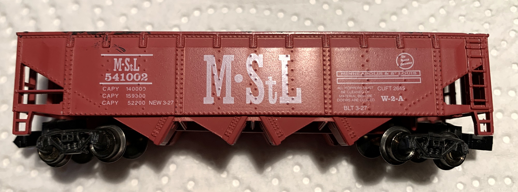 N Scale - Arnold - 0520-C - Open Hopper, 4-Bay Steel - Minneapolis and St. Louis - 541002