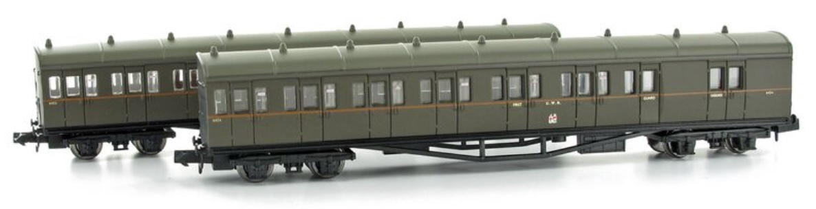 N Scale - Dapol - 2P-003-008 - Passenger Car, Coach, B-Set - Great Western - 2-Pack