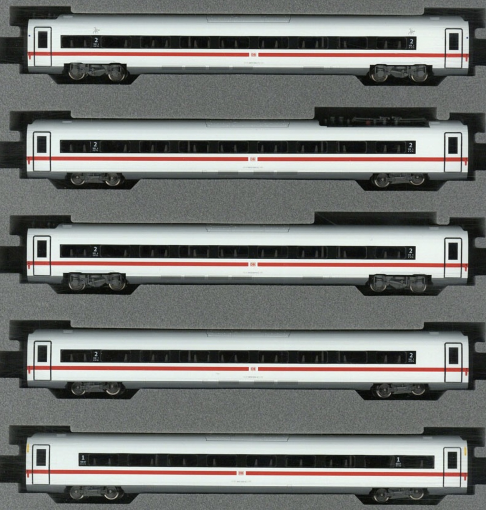 N Scale - Kato - 10-1544 - Passenger Train, Electric, ICE - Deutsche Bahn - 5 Car Add-On Set