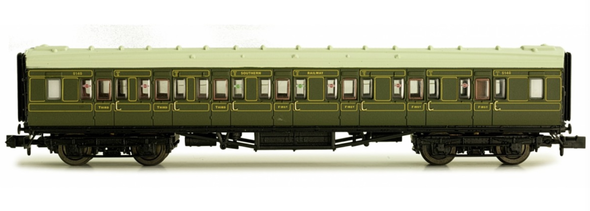 N Scale - Dapol - 2P-012-154 - Passenger Car, Coach, Maunsell, Composite - Southern (UK) - 5140