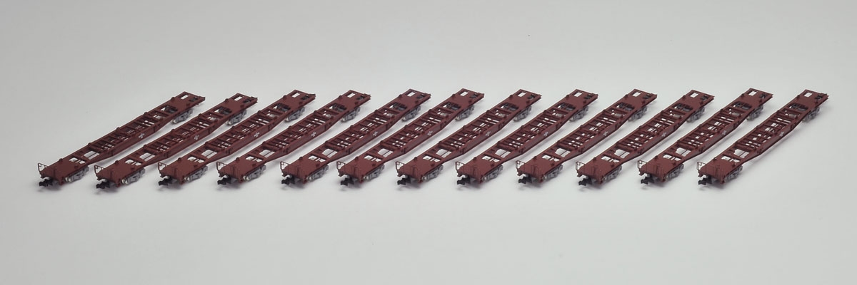N Scale - Tomix - 98979 - Container Flatcar, Japan, Koki 50000 - Japan Railways Freight - 12-Pack