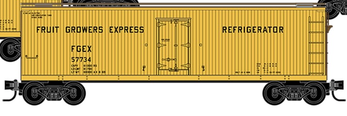 N Scale - Micro-Trains - 047 56 450 - Reefer, 40 Foot, Wood Sheathed - Fruit Growers Express - 58155