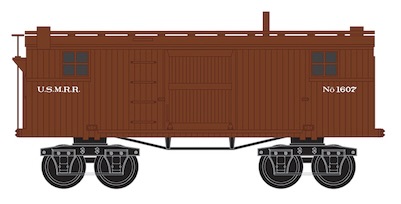 N Scale - Micro-Trains - 152 51 100 - Caboose, 26 Foot, Truss Rod - United States Military Railroad - 1607